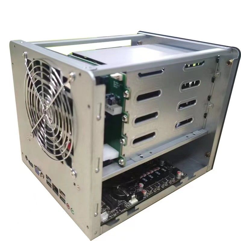 Obszar Nas Serwer przechowywania Podwozie gospodarstwo domowe 4 Bay Computer Case Panel ze stopu aluminium